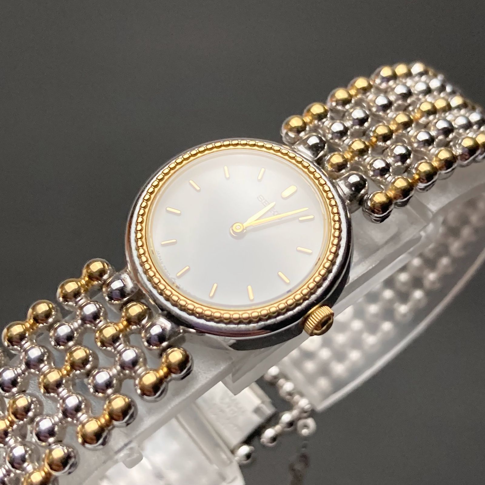 稼働品 SEIKO セイコー 2P20-0E90 クォーツ ラウンド コンビカラー