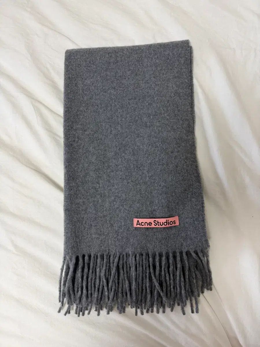 Acne Studios アクネストゥディオズ ウール フリンジ マフラー グレー