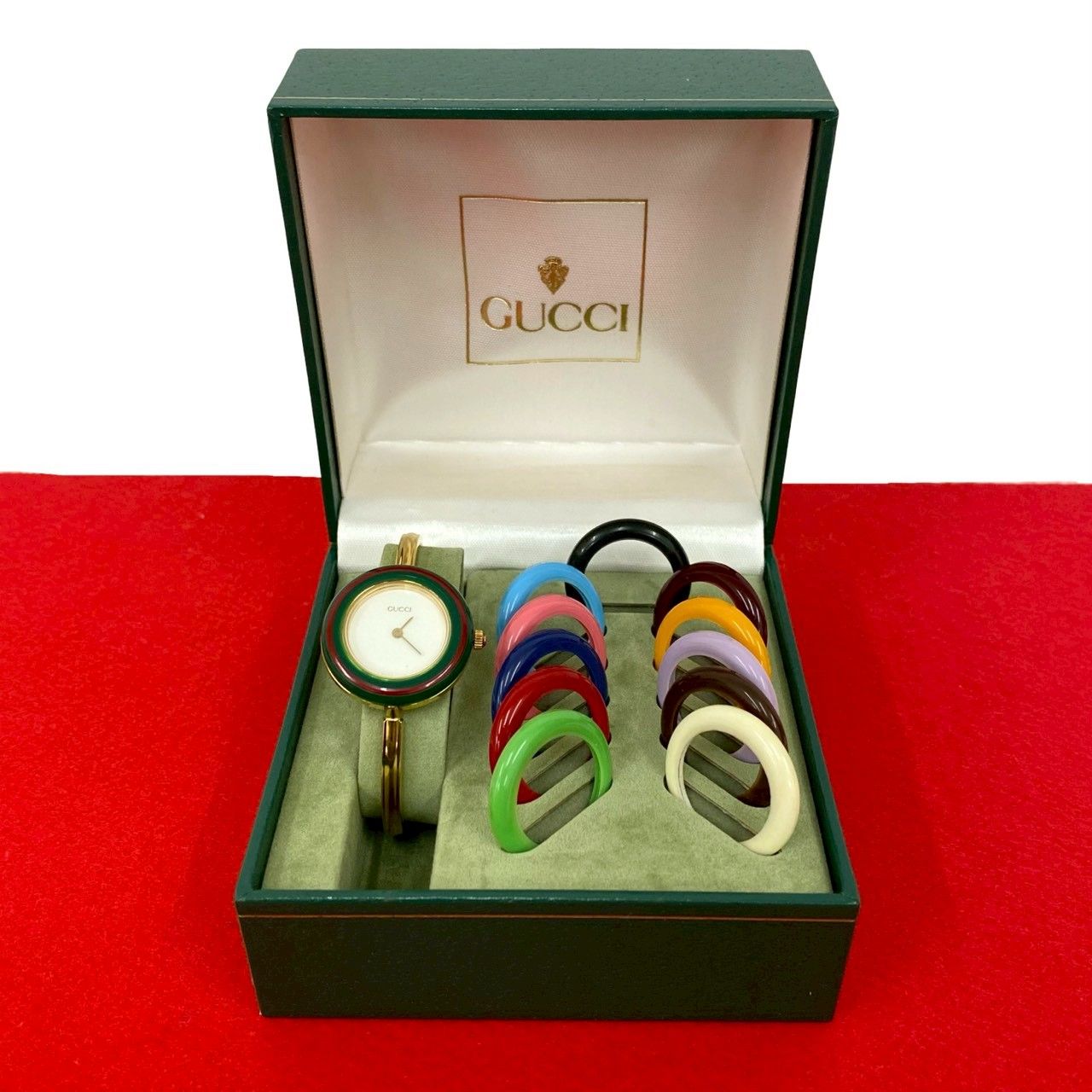 極 美品 箱付き GUCCI グッチ チェンジベゼル シェリーライン GP