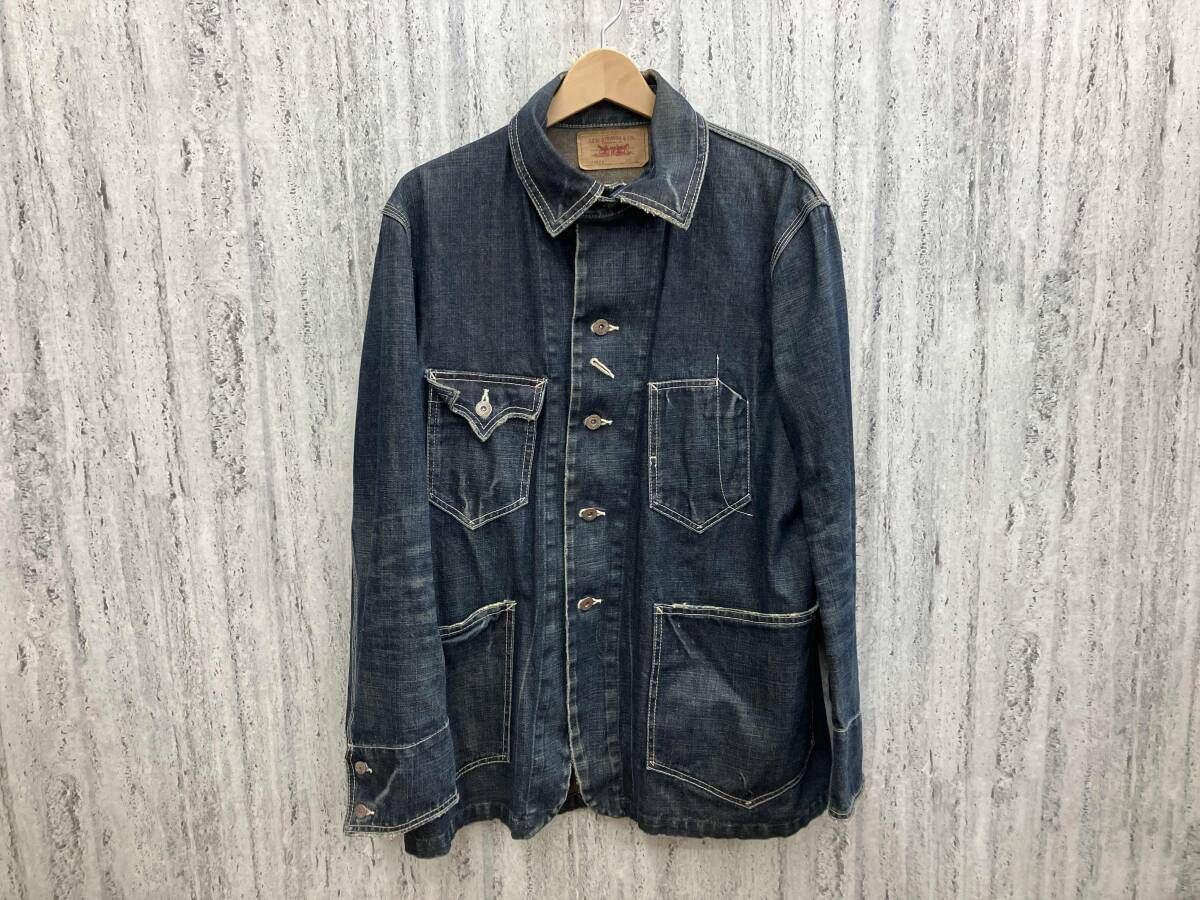 Levi's デニムカバーオール 加工 70823 LEVI'S リーバイス Gジャン カバーオール Lサイズ 70823 - メルカリ