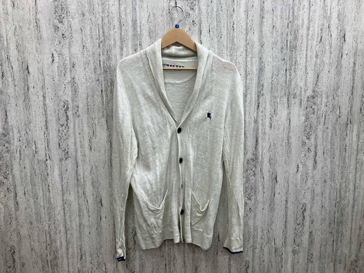 BURBERRY BLACK LABEL バーバリー ブラック レーベル カーディガン 麻