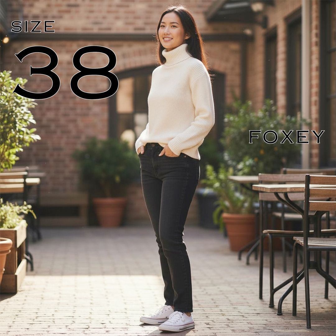 美品　FOXEY フォクシー タートルネック　ニット　トップス　ブラック　38 Yahoo!オークション -「FOXEY 38 セーター」(ファッション) の落札相場