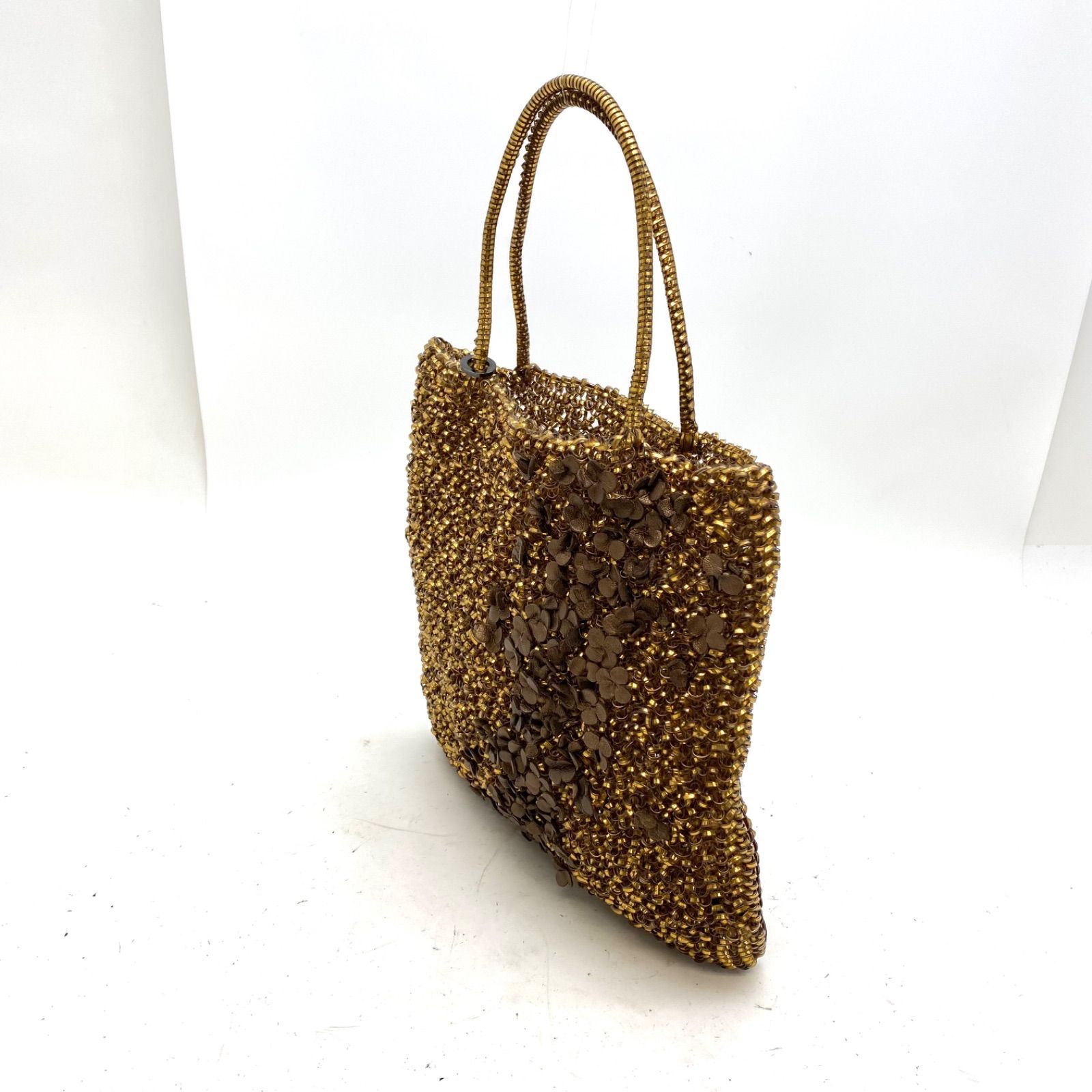 アンテプリマ ハンド トートバッグ ワイヤー ビーズ ゴールド FZ272