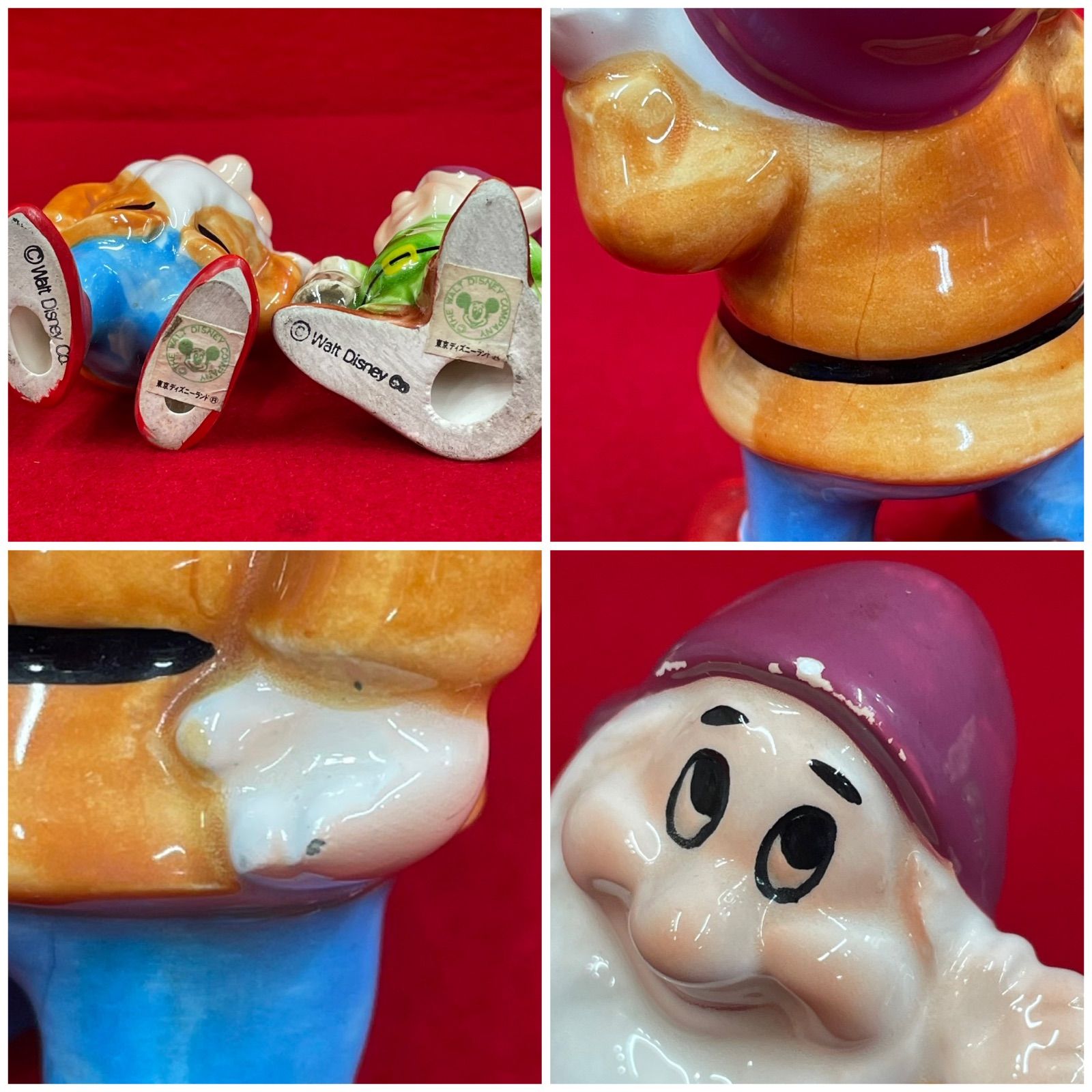 白雪姫と七人の小人 陶器製 置物 東京ディズニーランド フィギュア N