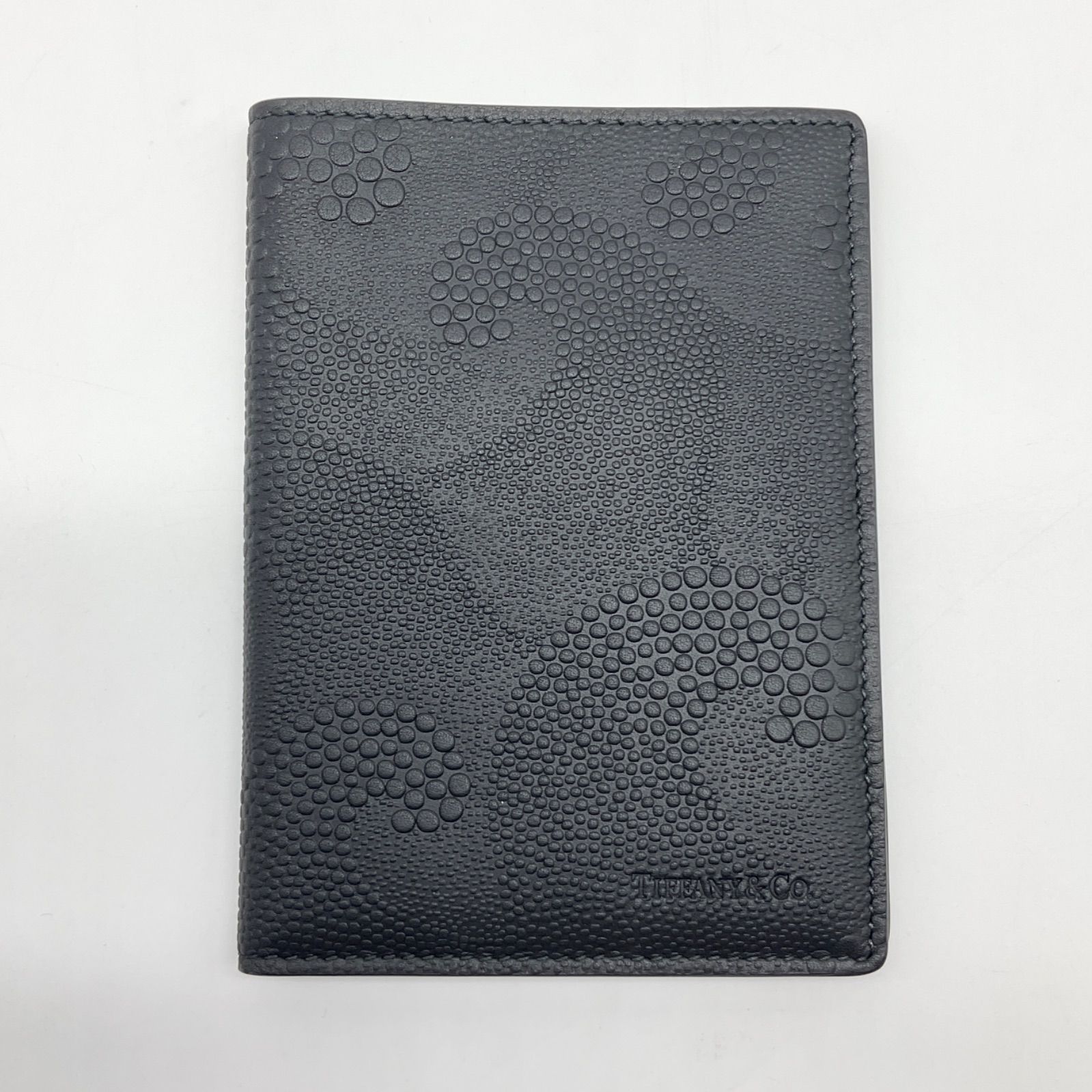 ●TIFFANY&CO. ティファニー パスポートケース 手帳カバー ブラック レザー 革 【中古】Aランク 3_89