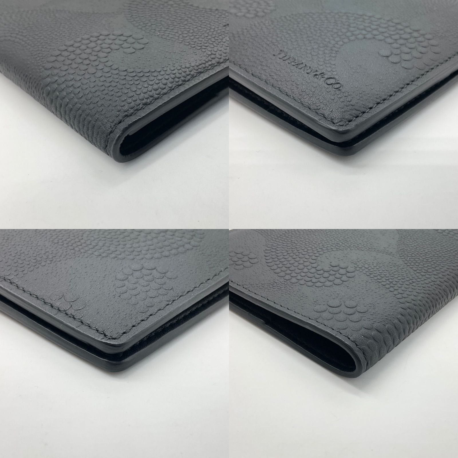 ●TIFFANY&CO. ティファニー パスポートケース 手帳カバー ブラック レザー 革 【中古】Aランク 3_89 ●TIFFANY&CO. ティファニー パスポートケース 手帳カバー ブラック レザー 革 【中古】Aランク 3_89