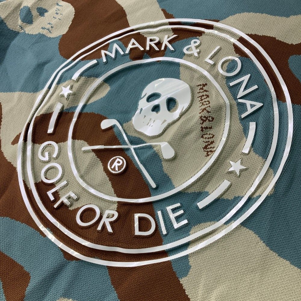 サイズ：46 MARK&LONA マークアンドロナ ニットセーター スカル 迷彩柄