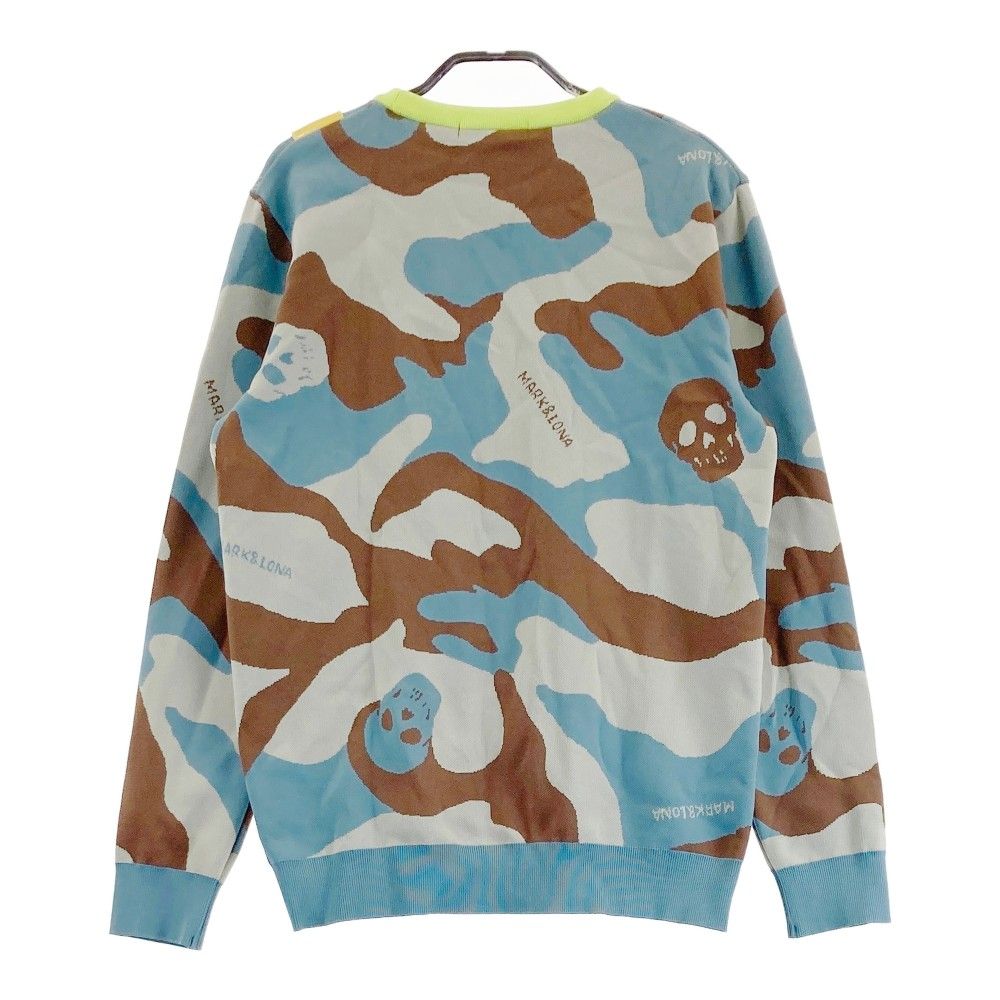 サイズ：46 MARK&LONA マークアンドロナ ニットセーター スカル 迷彩柄