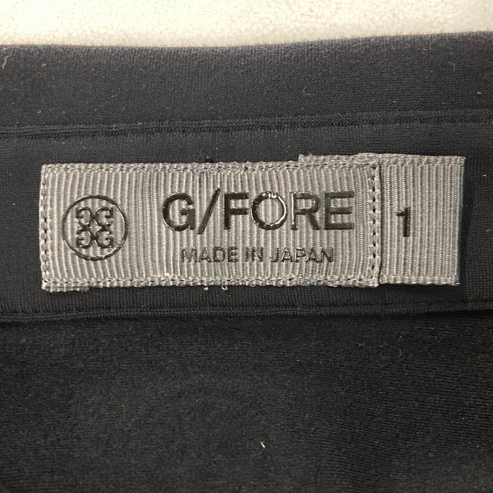 サイズ：1 G/FORE ジーフォア 裏起毛 長袖ポロシャツ ブラック系