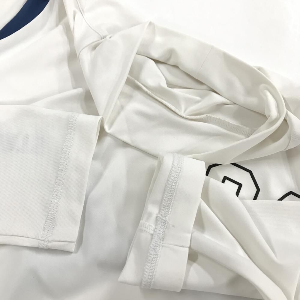 美品】MUスポーツ 長袖ハイネックシャツ 白 ロゴプリント レディース