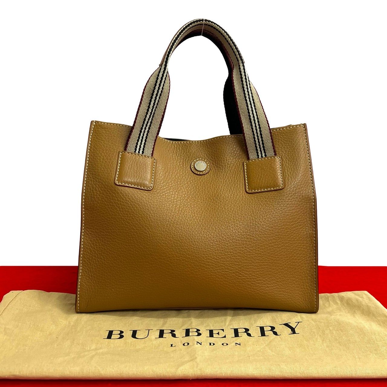 極 美品 袋付き BURBERRY LONDON バーバリー ロンドン レザー 本革