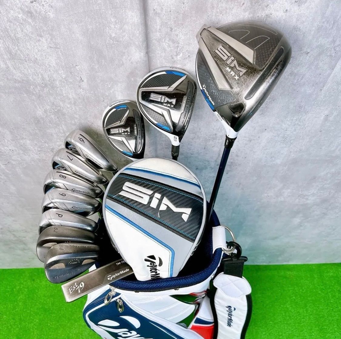 メンズ　テーラーメイド　シムマックス　ゴルフクラブセット　右打ち　13本　初心者 中古】【良品】【送料無料】メンズ テーラーメイド シムマックス SIM