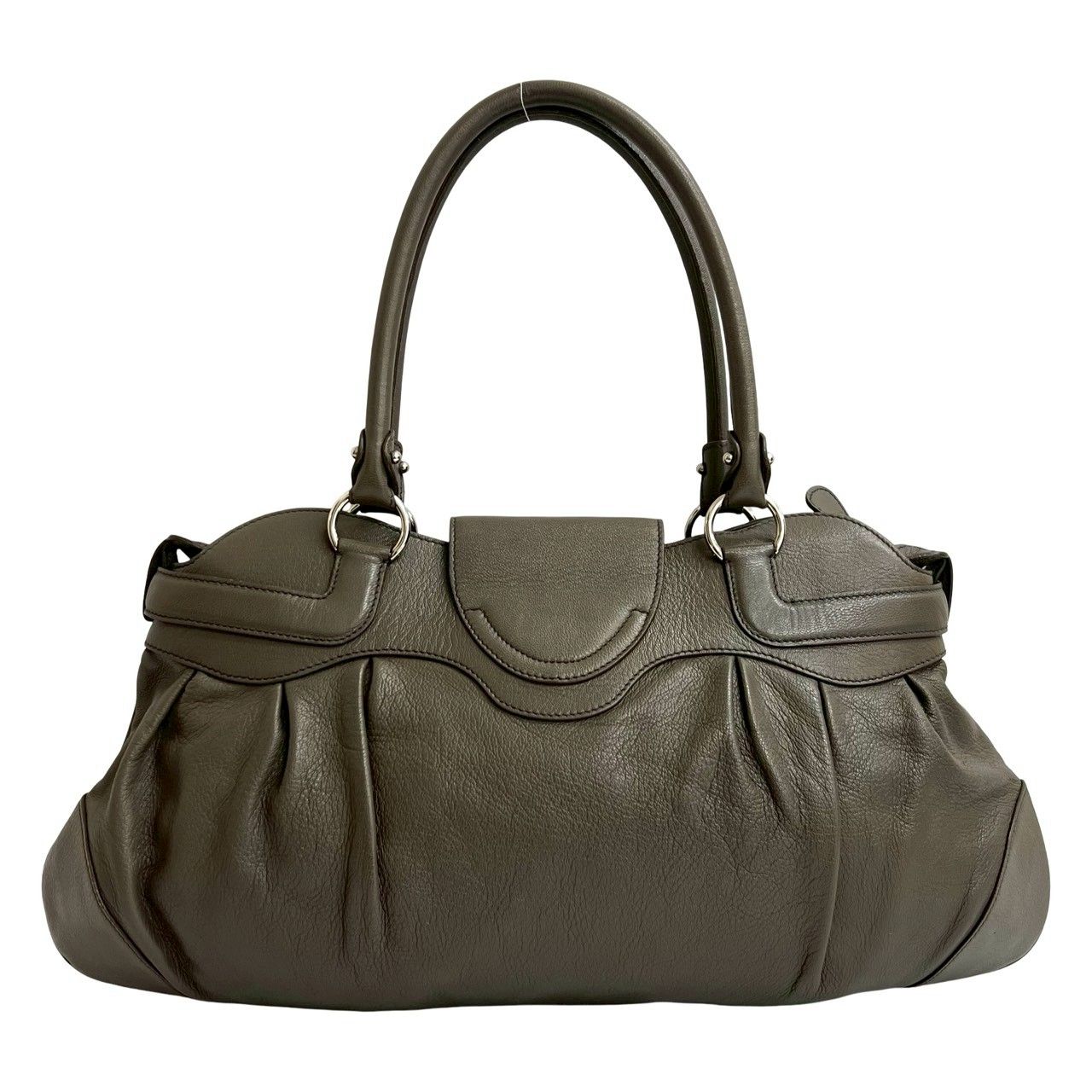 極美品 サルヴァトーレフェラガモ ガンチーニ金具 ハンドバッグ キャンバス 極 美品 袋付き Salvatore Ferragamo サルヴァトーレフェラガモ