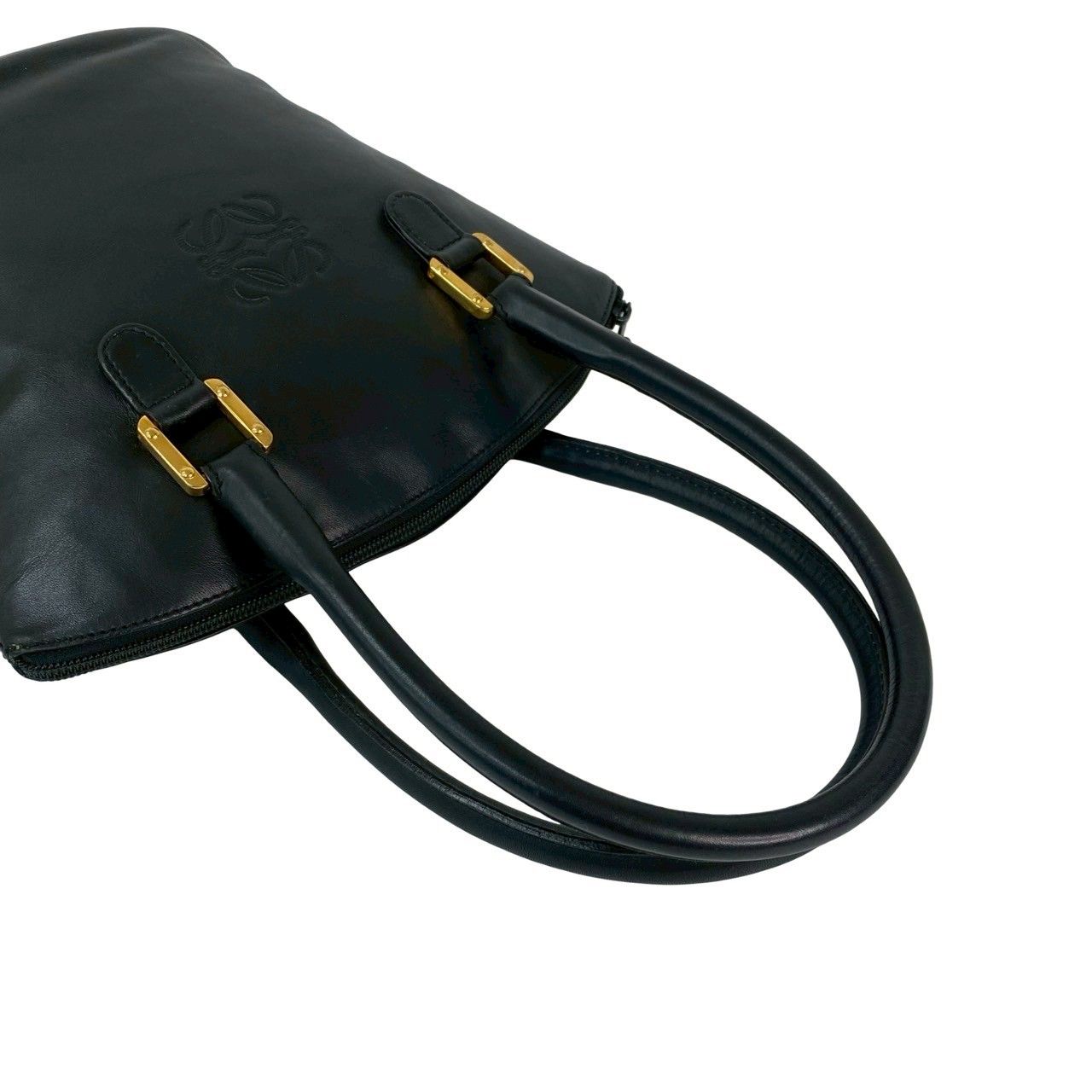 LOEWE ロエベ レザー アナグラム ロゴ トートバッグ ヴィンテージ LOEWE（ロエベ） 極 美品 希少品 ヴィンテージ アナグラム ロゴ 刻印