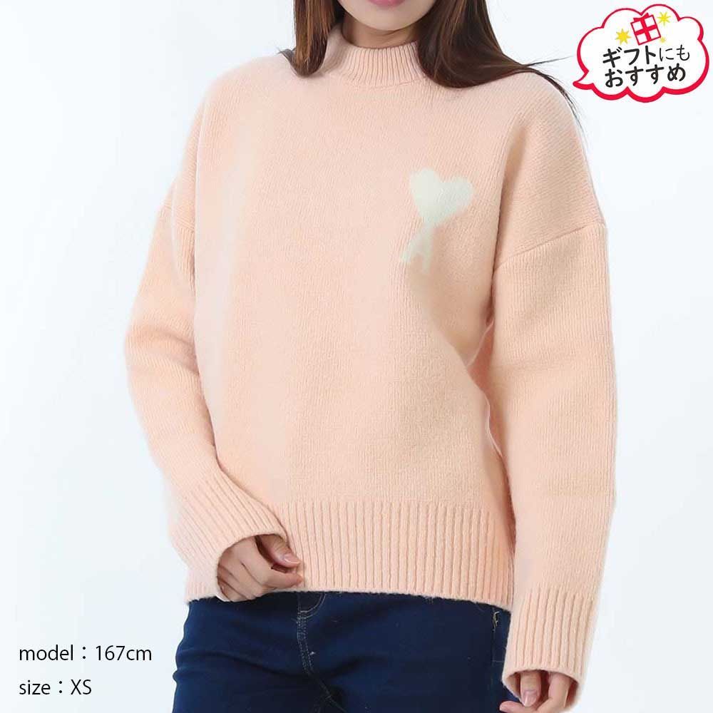 新品 AMI PARIS アミパリス UKS836 KN0135 6807 ピンク アルパカ Ami
