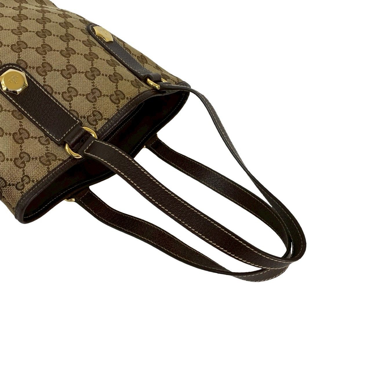 極 美品 GUCCI グッチ GG キャンバス レザー 本革 キャンバス ミニ