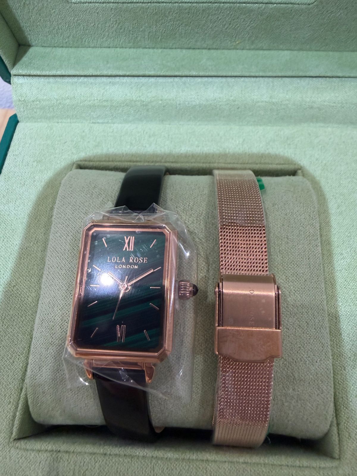 未使用 LOLA ROSE レディース マラカイトテクスチャー 腕時計 二種類の