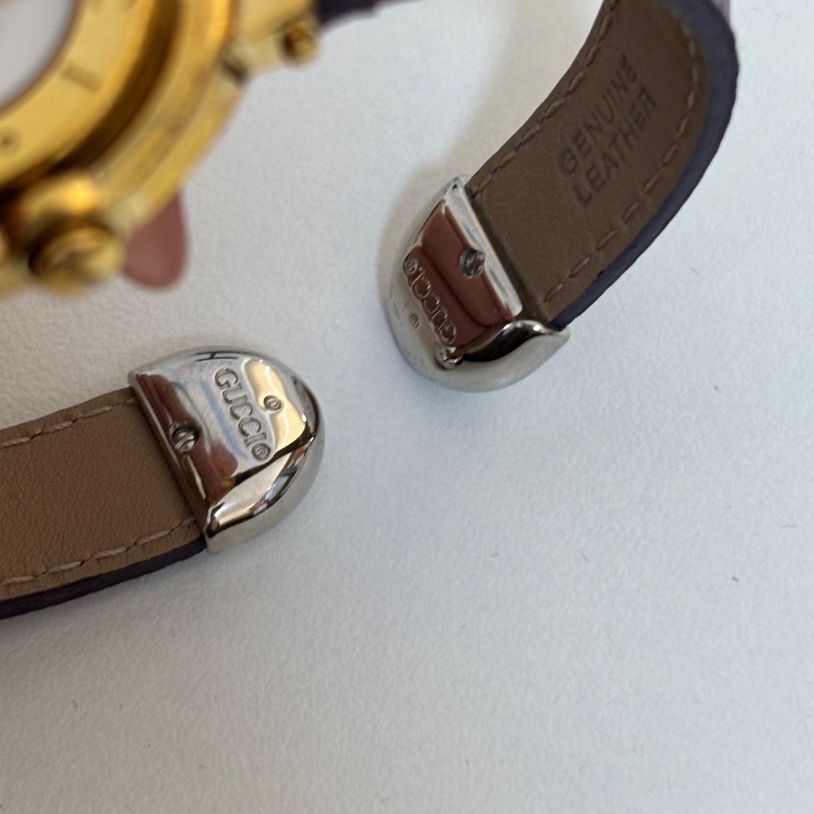 グッチ GUCCI ローマン 新品革ベルト レディース腕時計 ゴールド F250 グッチ GUCCI ローマン 新品革ベルト レディース腕時計 ゴールド F250