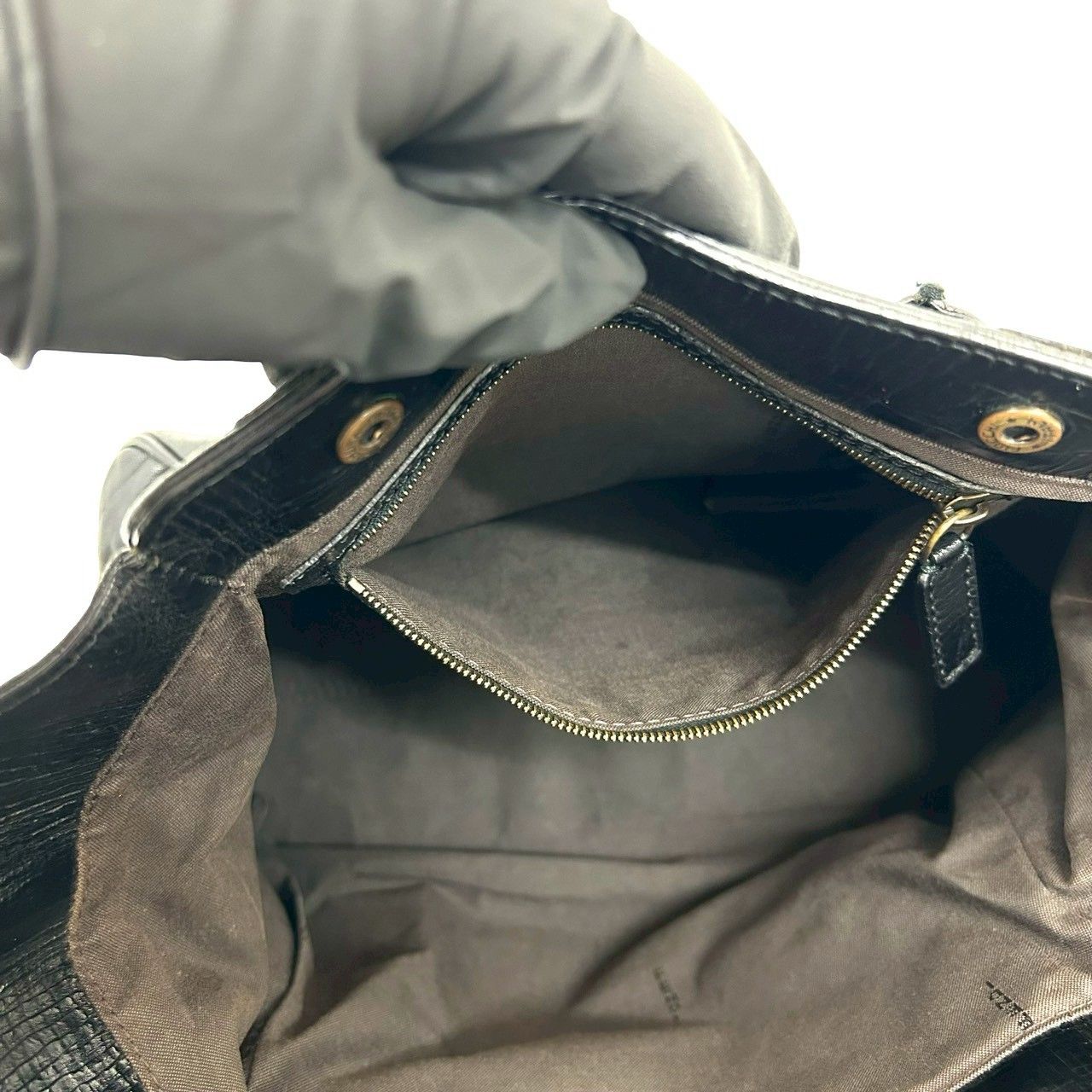 極 美品 希少品 FENDI フェンディ ズッカ FF ロゴ モチーフ 金具