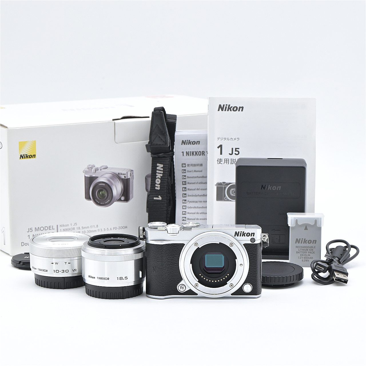Nikon ニコン 1 J5 ダブルレンズキット シルバー J5WLKSL ミラーレス