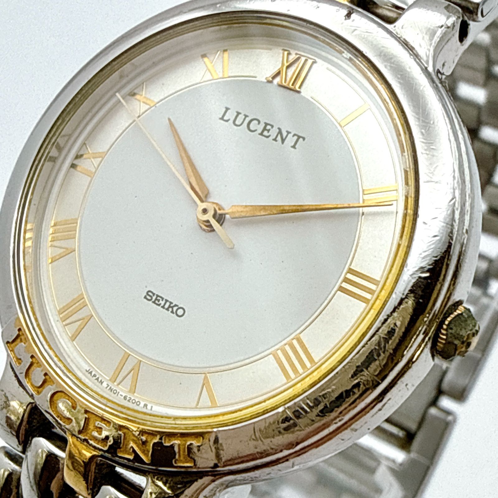 B107【電池交換済】 SEIKO LUCENT セイコー ルーセント コンビカラー