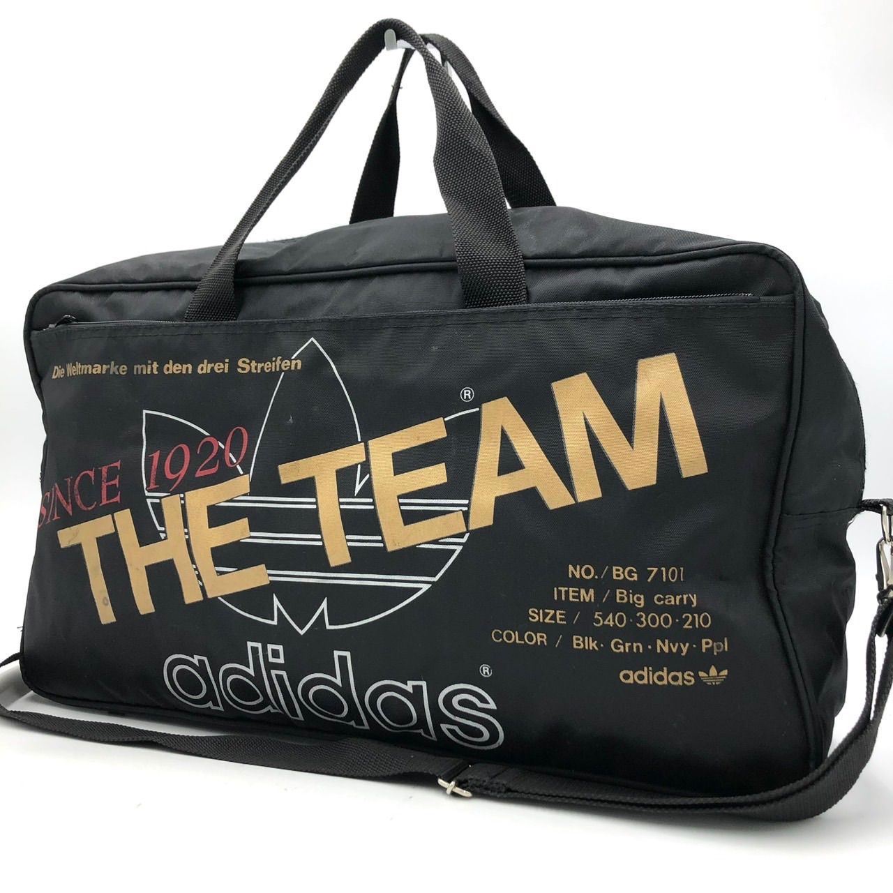 アディダス　ボストンバック　スクバ　ヴィンテージ　珍品？　黒　オレンジ 激レア】90s ヴィンテージ アディダス ボストンバッグ 2way 黒 大容量