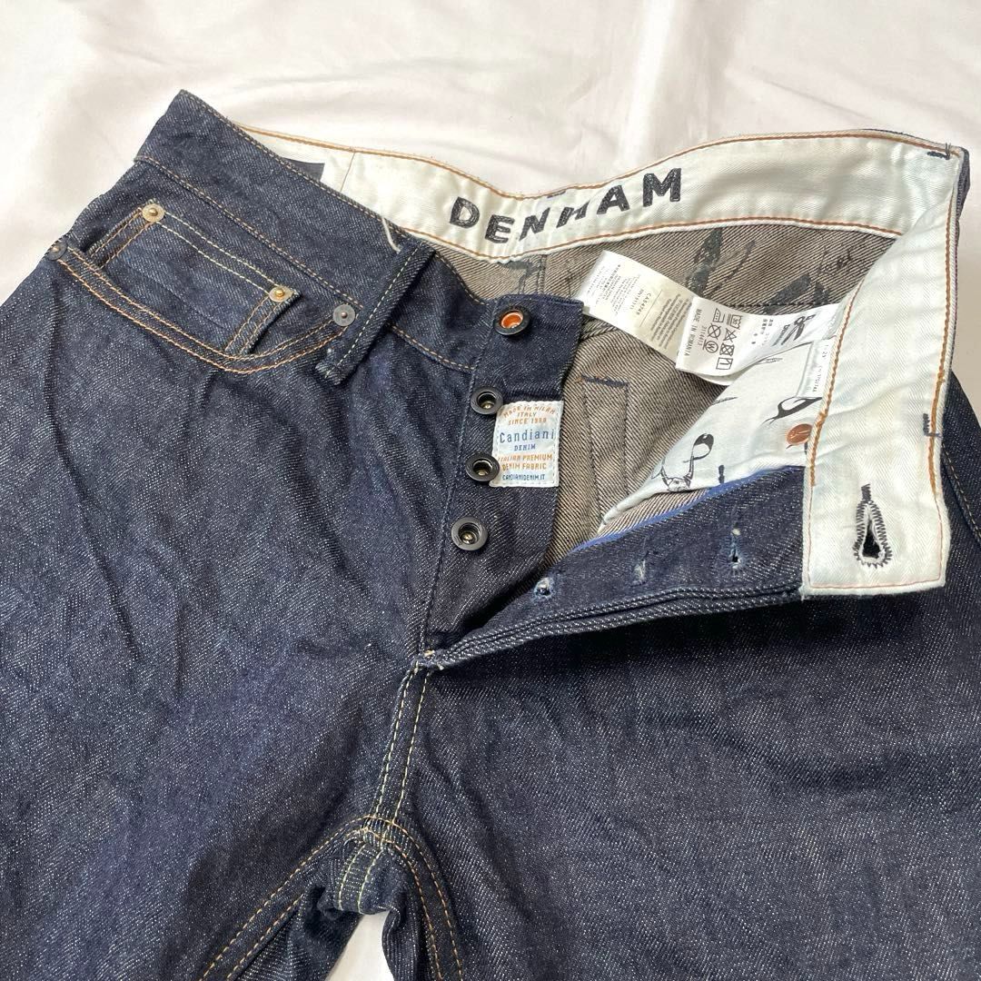 【限定】DENHAM RAZOR SLIM FIT W29 DENHAM RAZOR スリムフィット W29（実寸約80cm） ボタンフライ 濃紺