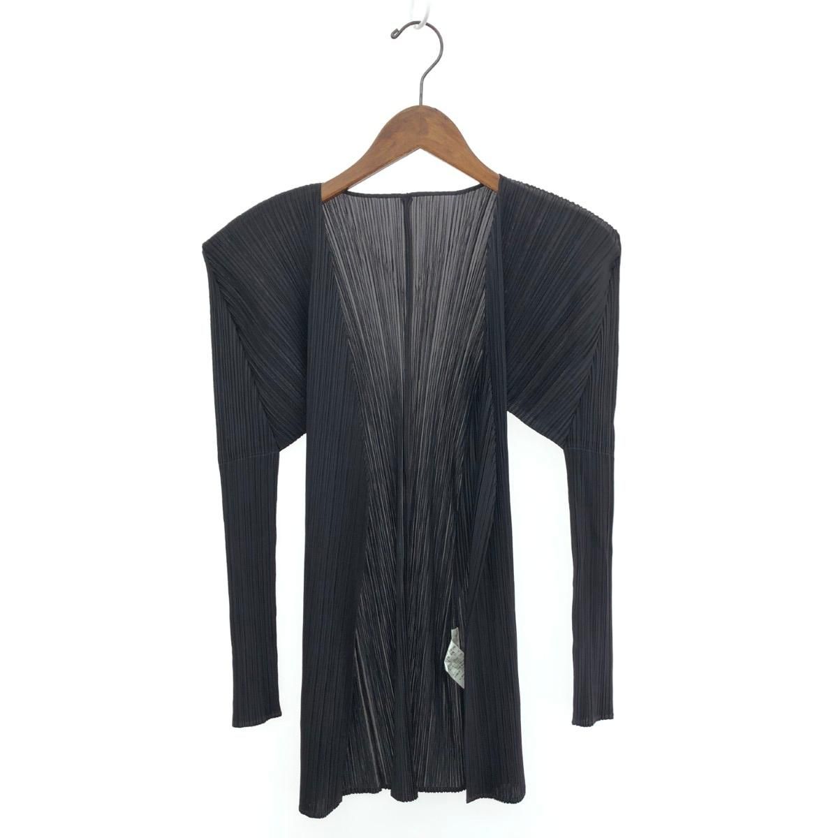 PLEATS PLEATS ロングカーディガン　サイズ3 PLEATS PLEASE プリーツプリーズ ロングカーディガン サイズ:3 Vネック