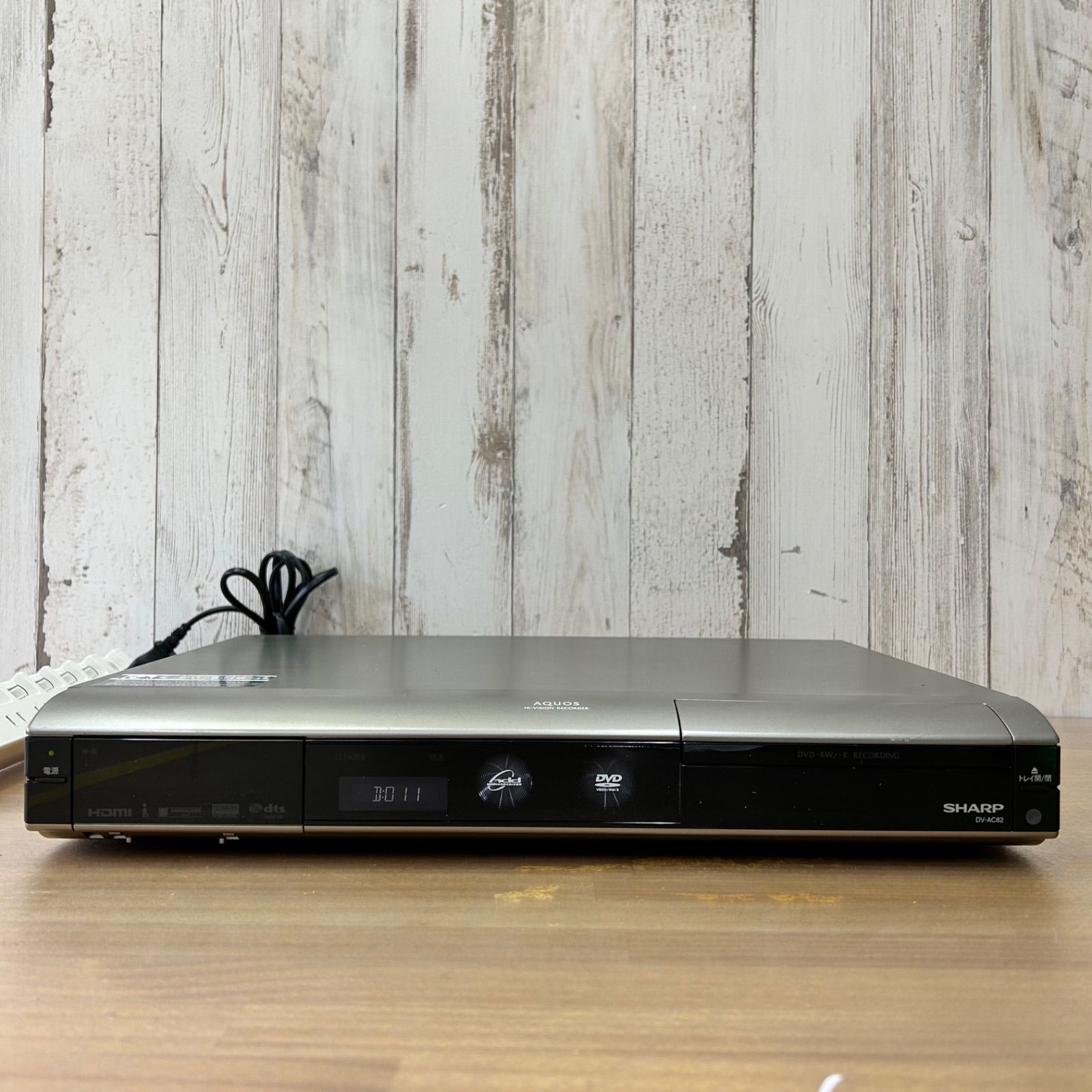 動作品】SHARP AQUOS DVDレコーダー DV-AC82 B-CASカード・電源