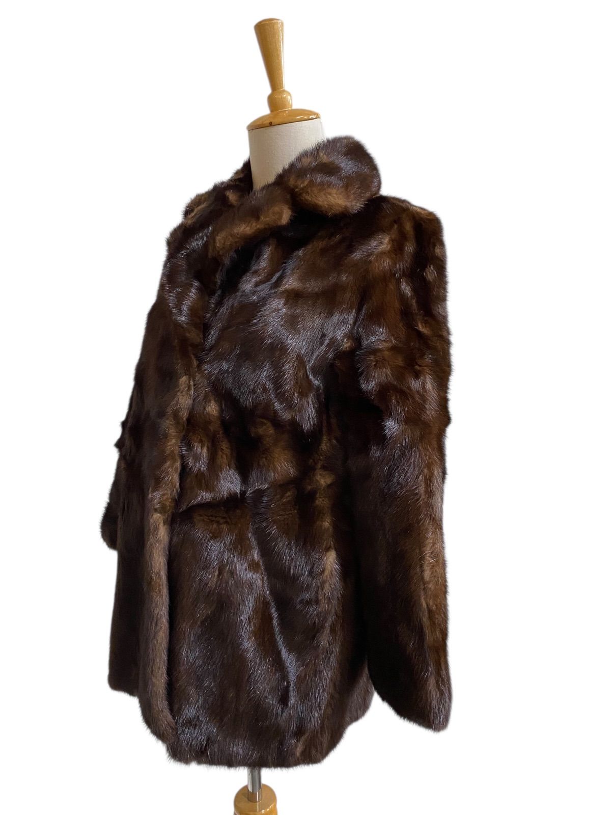 Nakamura fur ナカムラファー ミンク 毛皮コート Mサイズ ブラウン