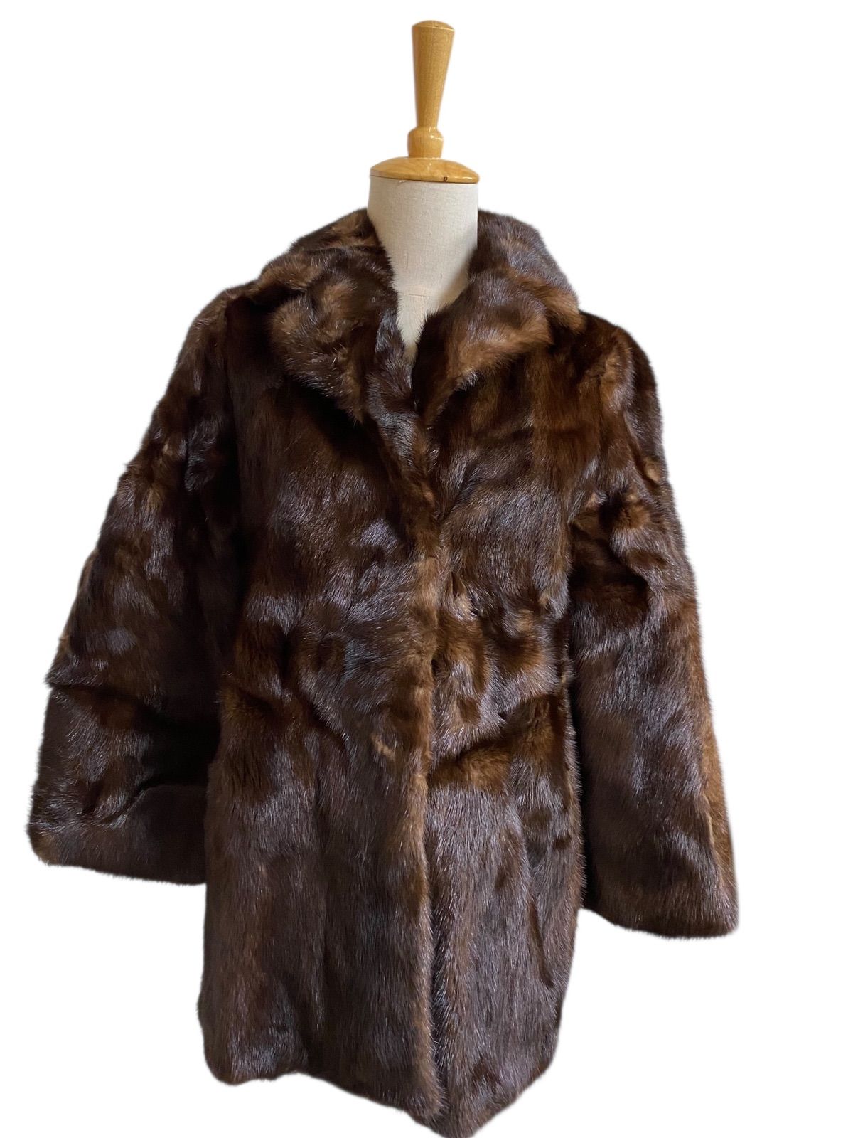 Nakamura fur ナカムラファー ミンク 毛皮コート Mサイズ ブラウン