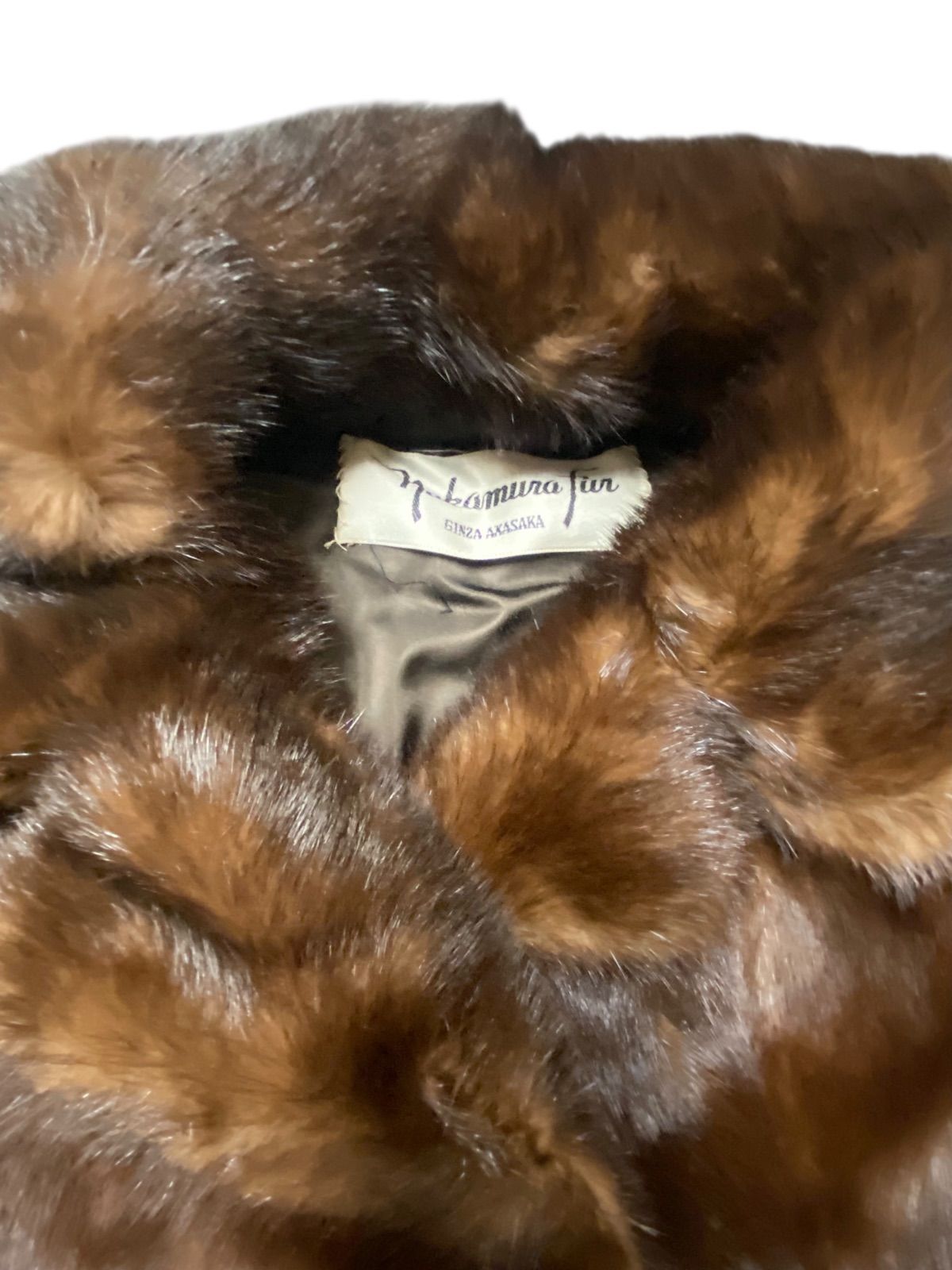 Nakamura fur ナカムラファー ミンク 毛皮コート Mサイズ ブラウン