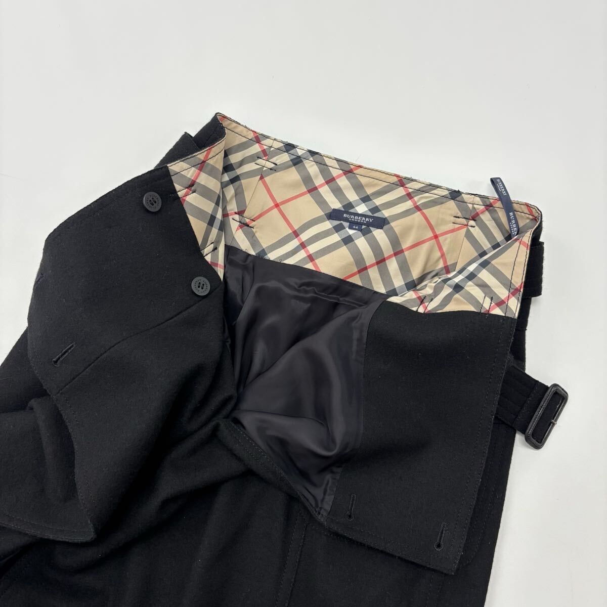 大きいサイズ 良品 BURBERRY LONDON バーバリー ロンドン ベルテッド