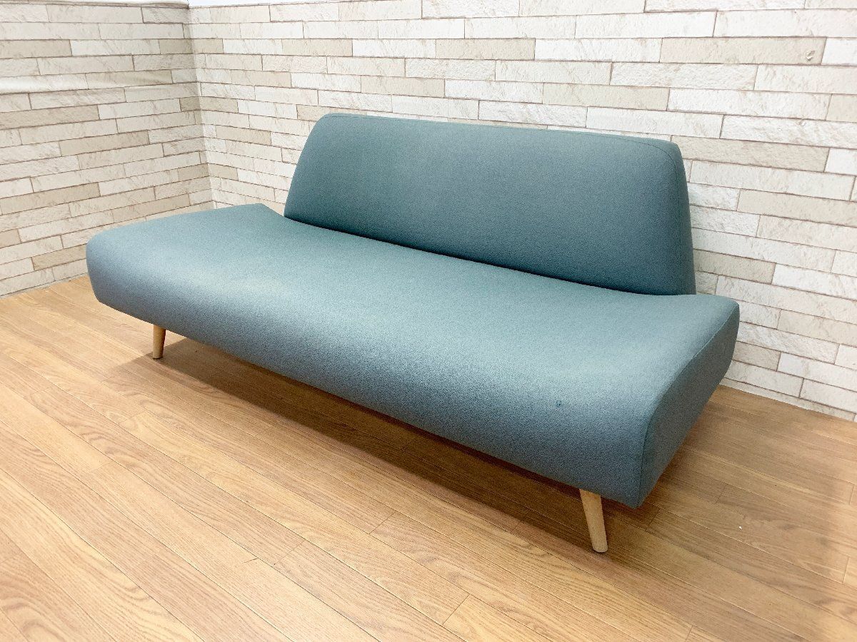 イデー IDEE AOSOFA 2人掛けソファ ラブソファ モスグリーン 2Pソファ ファブリック 腰掛 インテリア 定価約9万円 畑1292