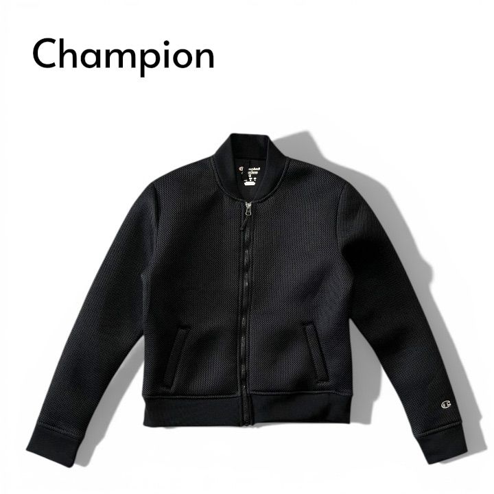 Championチャンピオンメッシュ　ジップアップブルゾン　新品タグ付きサイズＭ Champion チャンピオン メッシュブルゾン ジャケット フルジップ M 黒