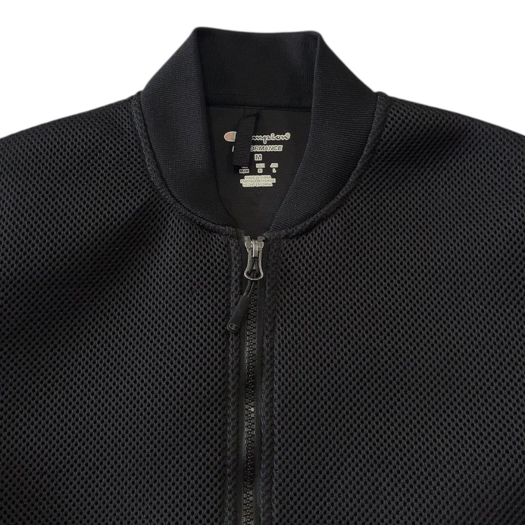 Champion チャンピオン メッシュブルゾン ジャケット フルジップ M 黒