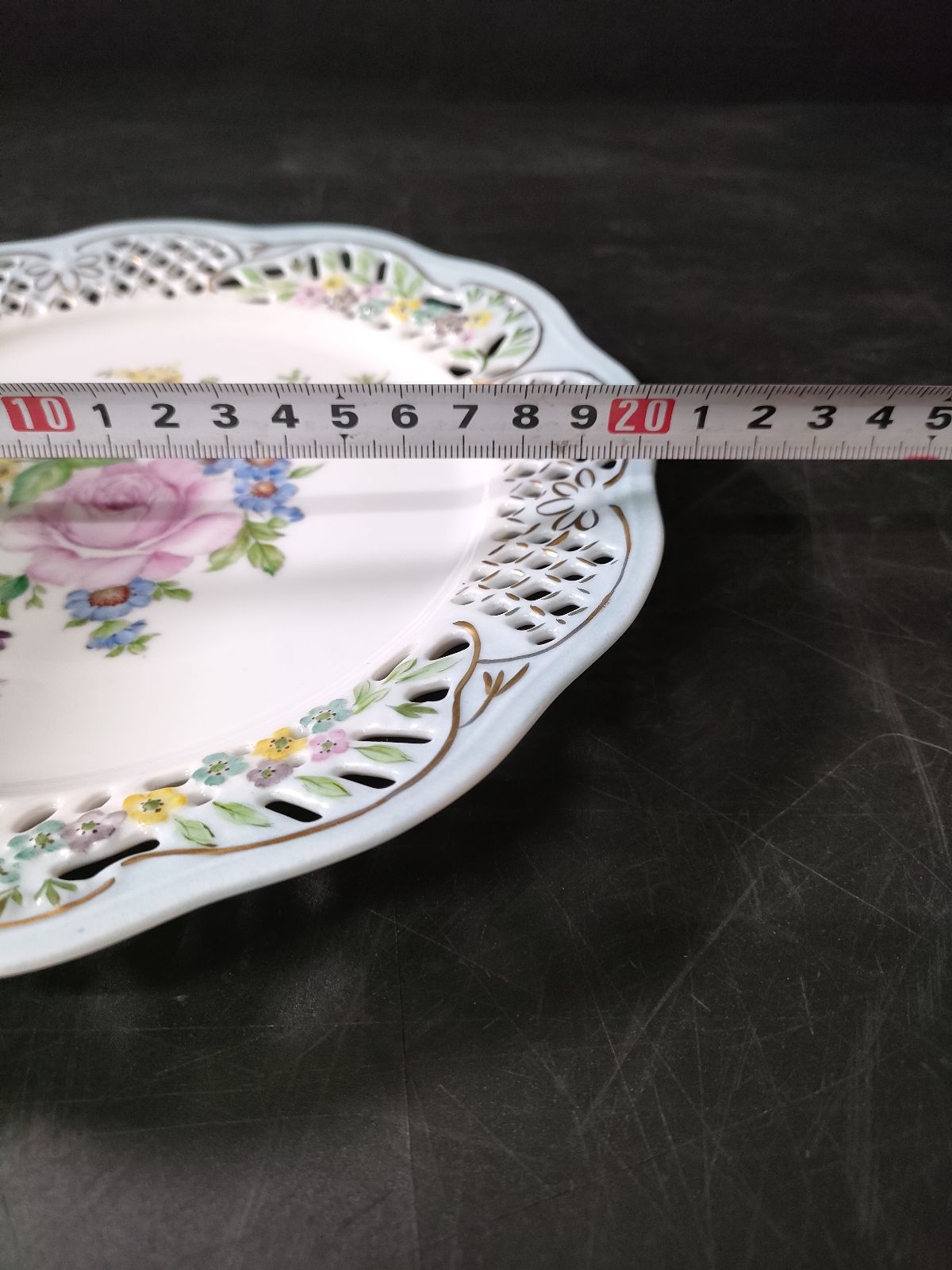 絵替フラワーピアスプレート5客 約Φ20