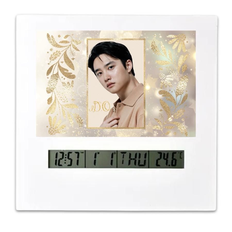 EXO D.O. ディオ　ギョンス　時計　置時計　グッズ　公式　ロッテ　免税店 ドギョンス ディオ D.O エクソ EXO フォトフレームクロック 置き時計