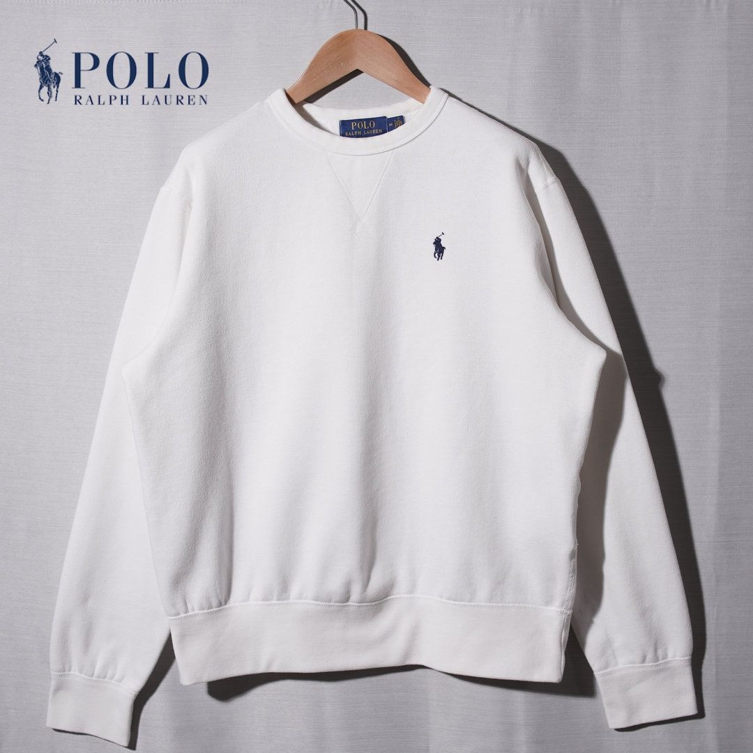 美品 ポロラルフローレン POLO RALPH LAUREN スウェット M ホワイト