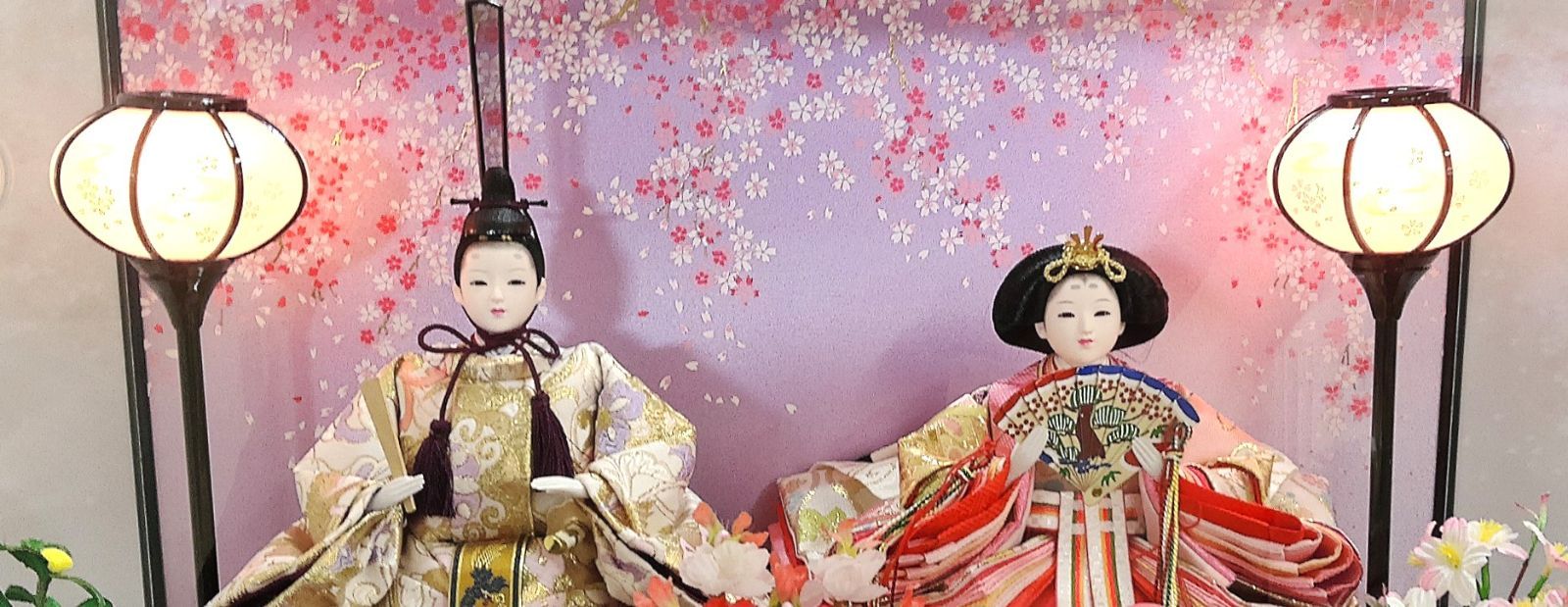  M 宅140 0691 雛人形 親王飾り 小三五 芥子 二人 アクリルケース入り ライト付き オルゴール付き 大外段ボール上下なし 段ボールあり ♥品 雛人形 ひな祭り 季節 年中行事