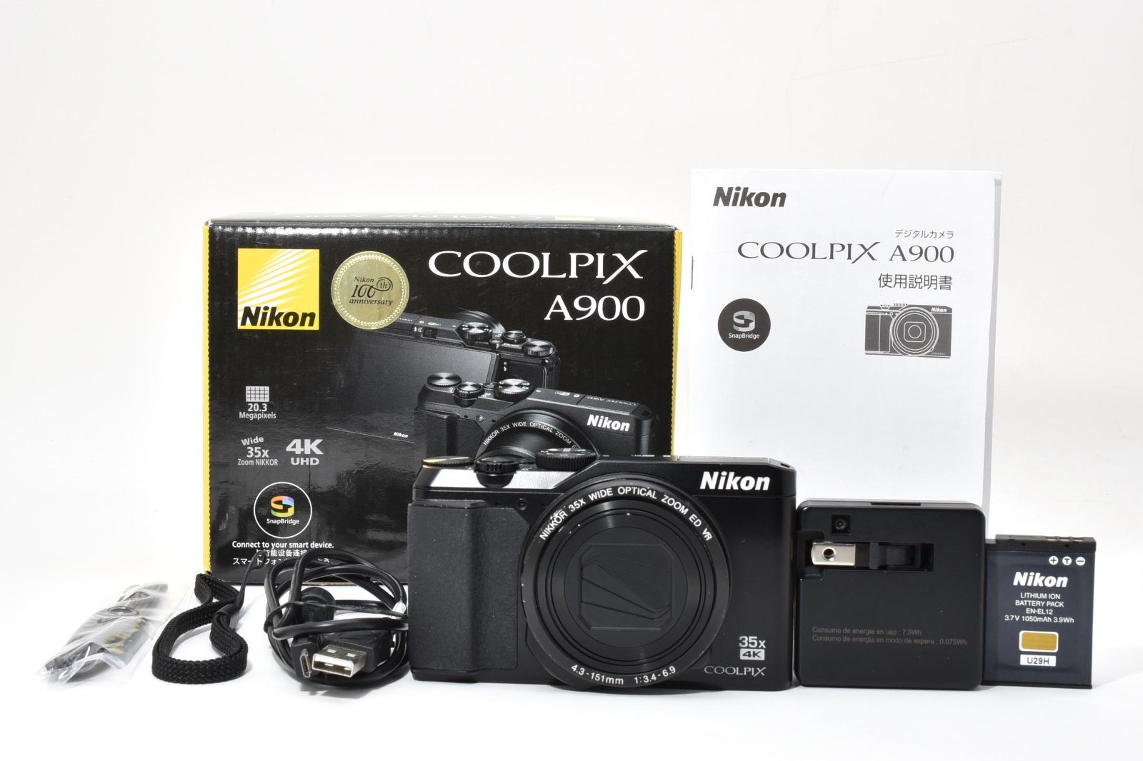ニコン　Nikon COOLPIX A900 箱付き 並品】Nikon ニコン COOLPIX A900 ブラック 元箱 - メルカリ