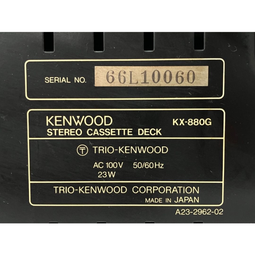 KENWOOD KX-880G カセットデッキ アモルファスヘッド搭載 部品取り名機