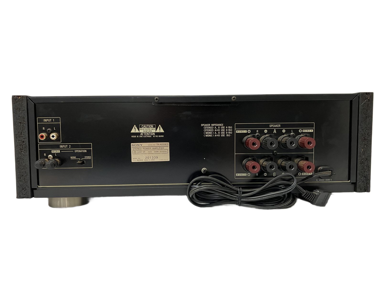 SONY TA-N330ES ステレオパワーアンプ ESシリーズ 動作確認済 ソニー