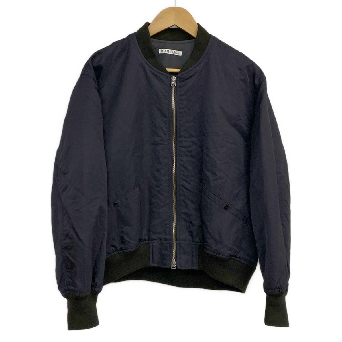 R'IAM PLAGE リアム プラージュ　MA-1 ジップアップ ブルゾン R'IAM-PLAGE(リアムプラージュ) ブルゾン レディース美品 - 黒 長袖/W
