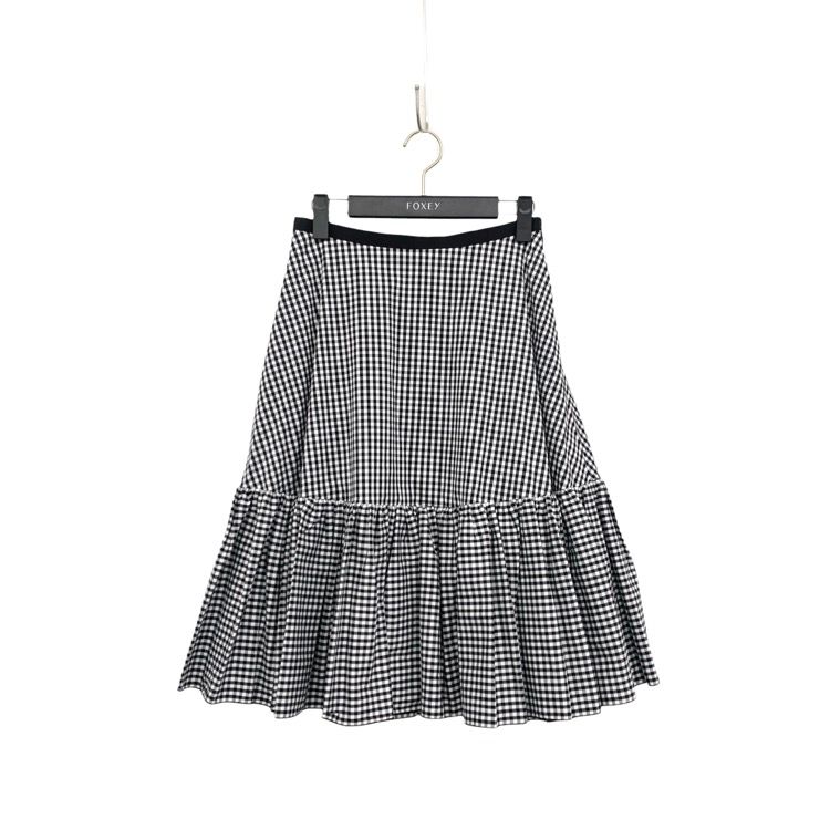 FOXEY フォクシー スカート ダファディル ギンガムチェック ブラック