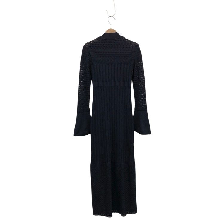 Mame Kurogouchi マメクロゴウチ Lace Stripe Knitted Dress レース