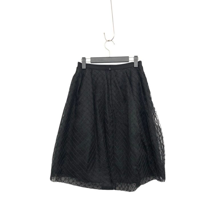 FOXEY フォクシー バルーンチェック スカート ブラック 40 40857-SSOA