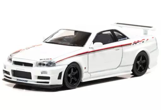 中古】ミニカー 1/64 NISMO R34 GT-R Z-tune 2004 (パールホワイト