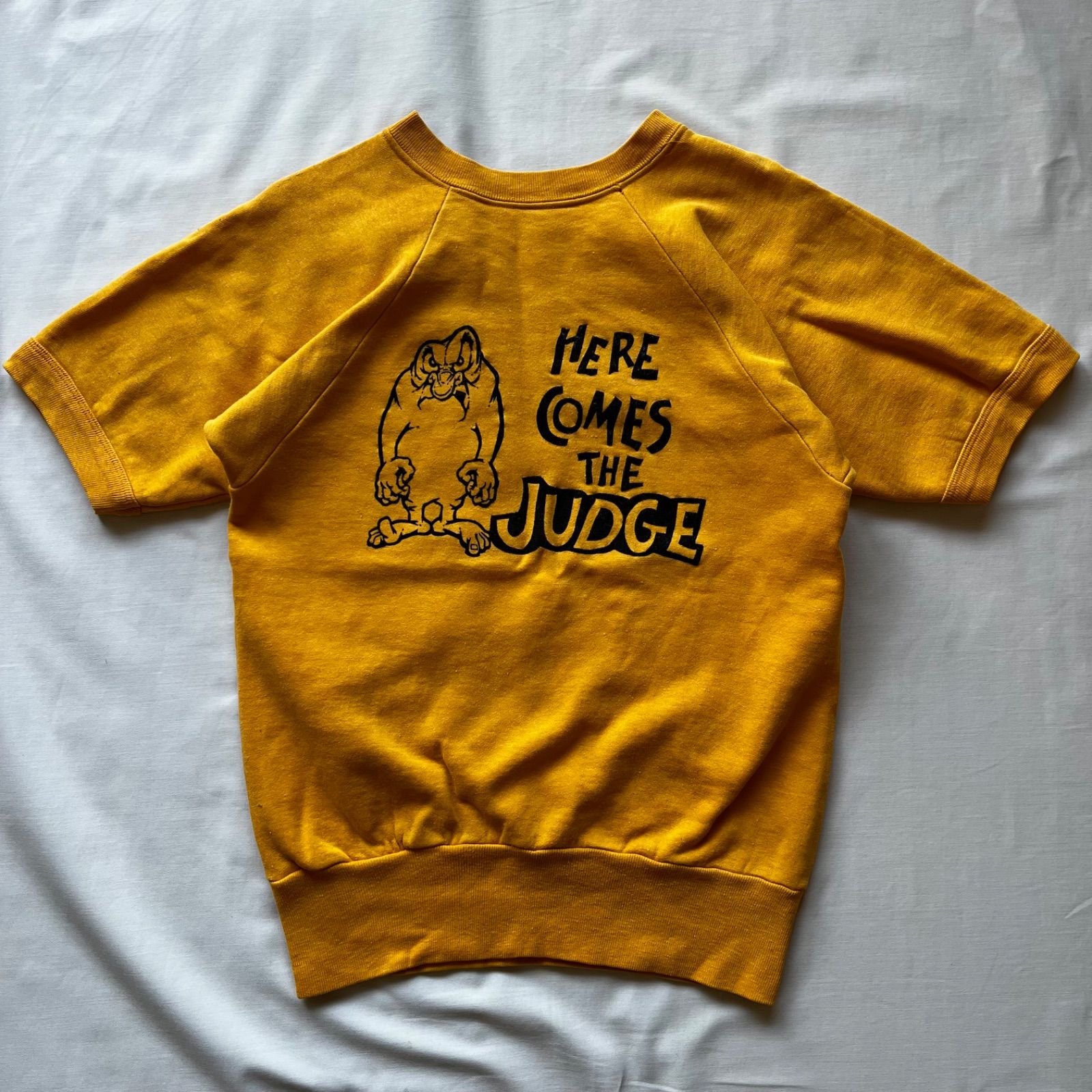 VINTAGE ヴィンテージ 半袖スウェット モンスター フロッキープリント