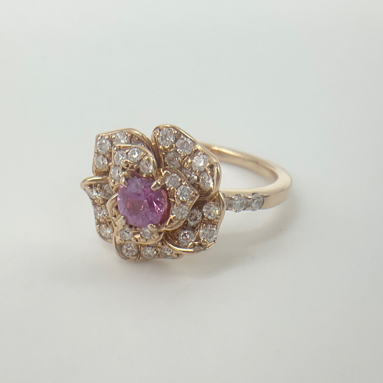 NADIA ナディア ピンクサファイア0.47ct リング 指輪 11号 K18PG 